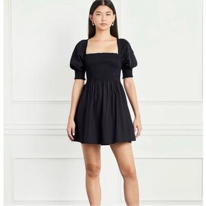 Hill House Black Puff Sleeve Sundress
